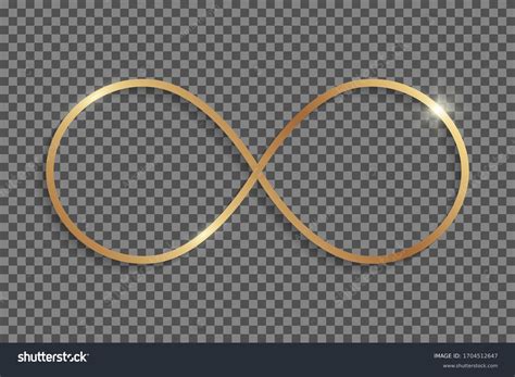 Golden Infinity Symbol Shadows Highlights Isolated Stock Vector (Royalty Free) 1704512647 ...