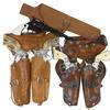 Toy cap gun & holster sets (4), double black leather holster w/large ...