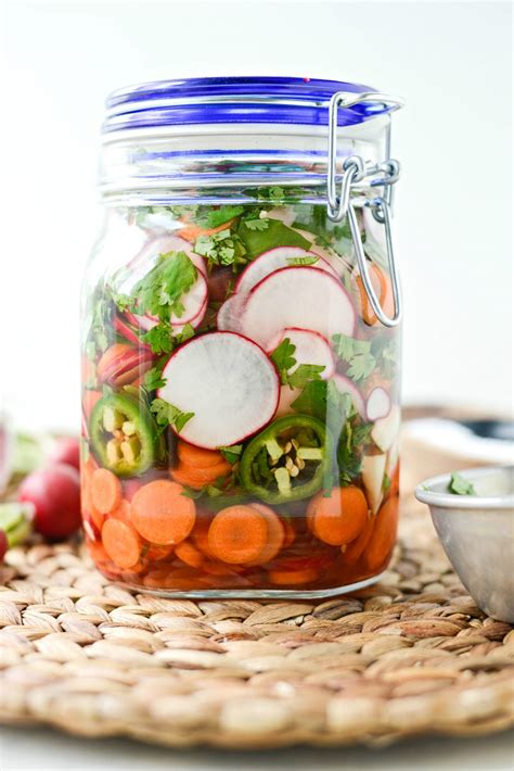 Spicy Pickled Vegetables - Simply Scratch