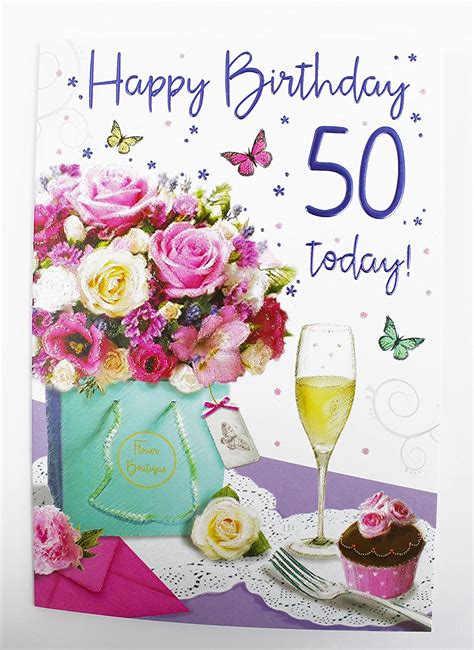 50th Birthday Card With Free Shipping