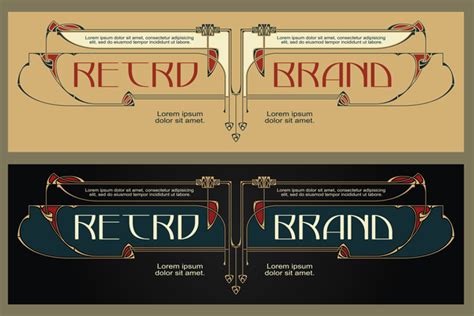 Vintage banner template vector material 01 free download