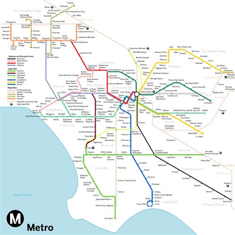 subwaymaps: Los Angeles 2040. Includes all of LA...