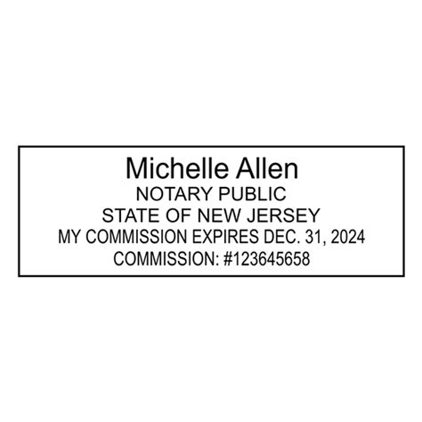 New Jersey Notary Rectangle Seal - Simply Stamps