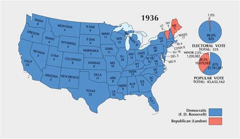 US Election of 1936 Map - GIS Geography