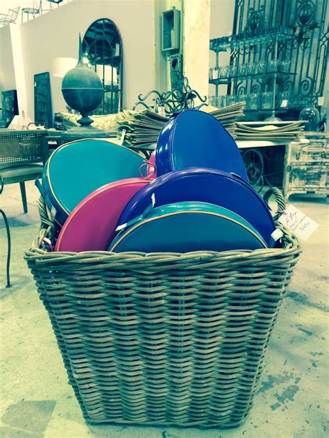 Le Forge design seat cushions many colours to brighten up your room. Wicker baskets in various ...