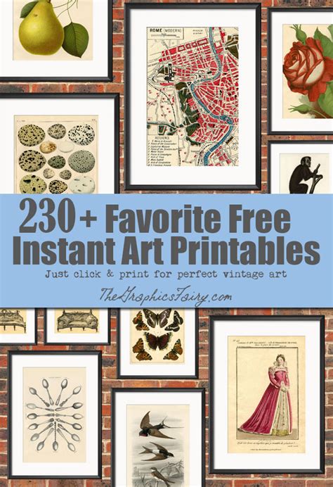 230 Free Vintage Prints: Printable Wall Art - The Graphics Fairy