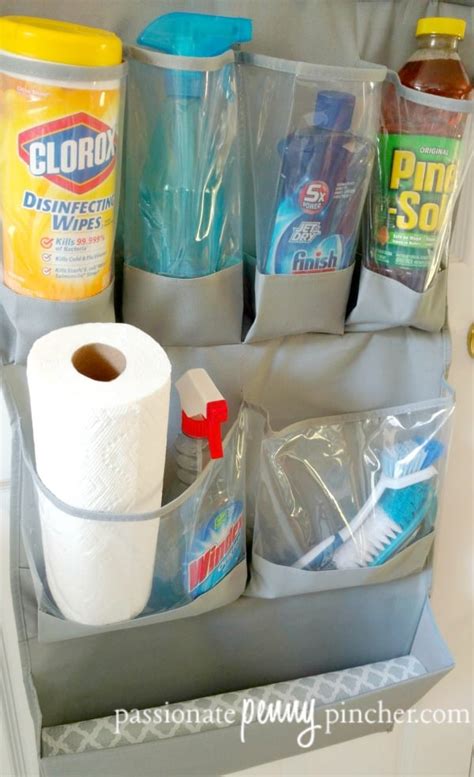 DIY Cleaning Supplies Organizer | Passionate Penny Pincher