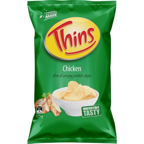 Thins Chips Chicken 175g | Woolworths