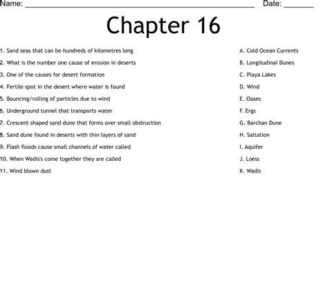 Chapter 16 Worksheet - WordMint