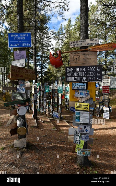 Watson Lake, Signpost Forest, Yukon, Canada Stock Photo - Alamy