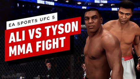 EA Sports UFC 5 Gameplay - Muhammad Ali vs Mike Tyson - 4K Full Fight Gameplay - YouTube