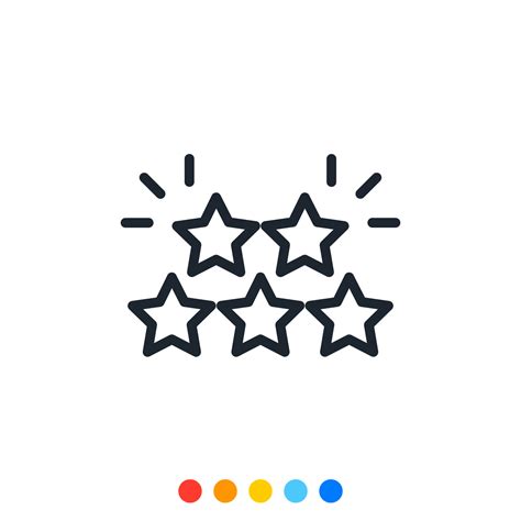 Five star rating icon, Vector and Illustration. 11762189 Vector Art at Vecteezy