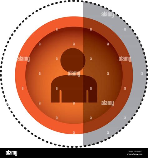 orange round symbol face person icon Stock Vector Image & Art - Alamy