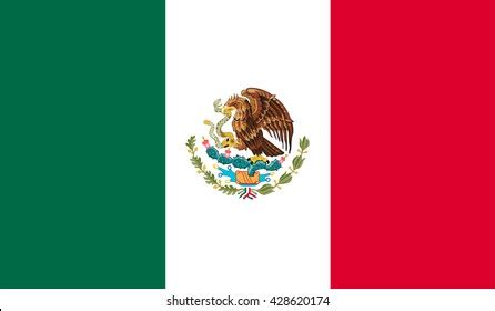 Flag Mexico Vector Illustration Stock Vector (Royalty Free) 428620174 ...