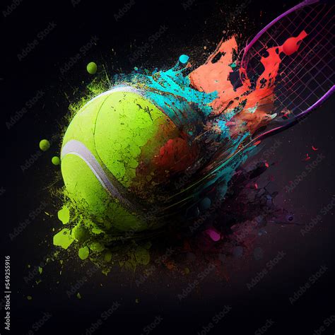 Tennis. Colorful abstract tennis background. Sports poster illustration ...