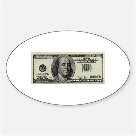 100 Dollar Bill Stickers | 100 Dollar Bill Sticker Designs | Label Stickers - CafePress