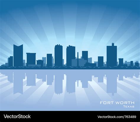 Fort worth texas skyline Royalty Free Vector Image