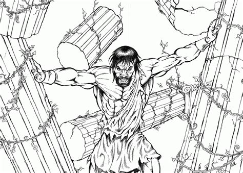 coloring pages samson - Clip Art Library