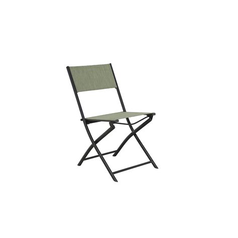 Hampton Bay Steel Sling Folding Patio Chair in Green | The Home Depot Canada