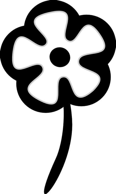 Free Black And White Flower Outline, Download Free Black And White ...