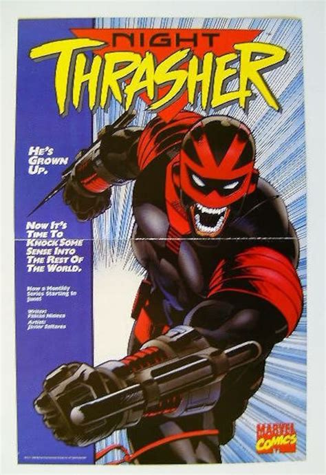 Original 1993 Marvel Comics Night Thrasher 17 by 11 Inch Comic - Etsy