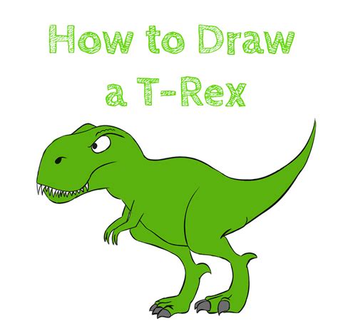 Easy T Rex Step Easy T Rex Dinosaur Drawing - Inter disciplina