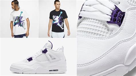 Air Jordan 4 Purple Metallic Shirts and Clothing | SneakerFits.com