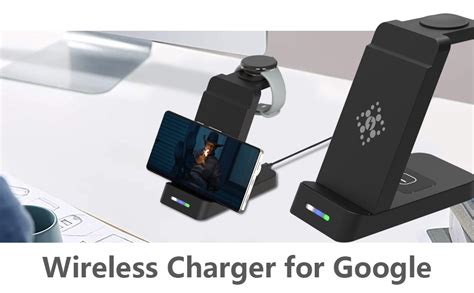 Wireless Charger for Google Pixel Watch,Wireless Charging Station for Pixel 8 Pro/8/7 Pro / 7a ...