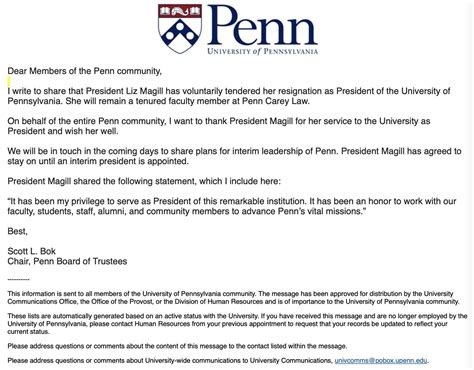 Liz Magill resigns from UPenn Presidency : r/UVA