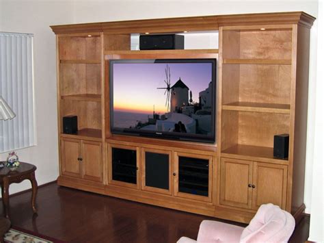 Visalia V-130 Wall System Entertainment Center, Lighted bookshelves and display space