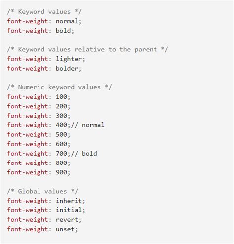 css selectors - font-weight not being applied in CSS - Stack Overflow