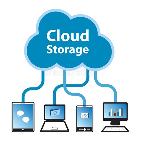 Cloud Storage stock vector. Illustration of network, blue - 53013851