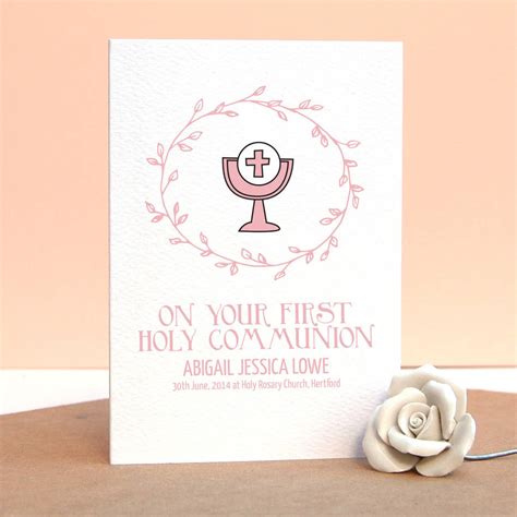 first holy communion personalised card by afewhometruths | notonthehighstreet.com