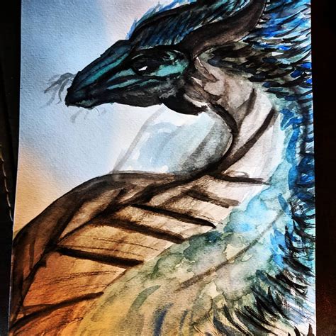 Watercolor Dragon Paintings at PaintingValley.com | Explore collection ...