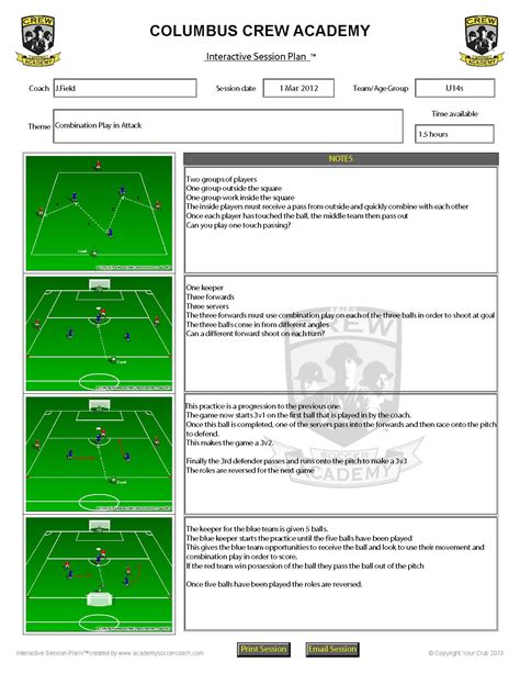 Soccer Session Plan Template Fresh Customisation Services Academy soccer Coach | Lesson plan ...