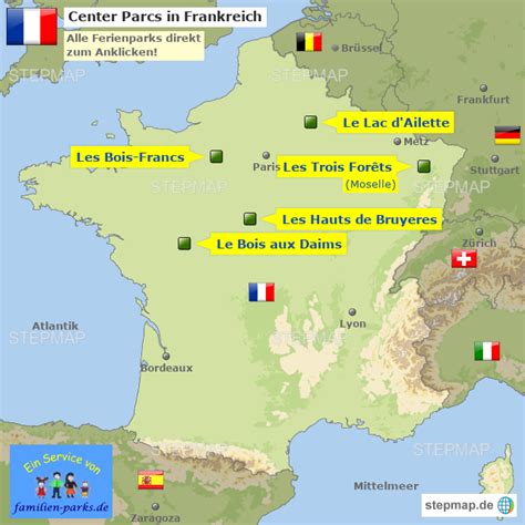 StepMap - Center Parcs Frankreich P&V - Landkarte für Frankreich