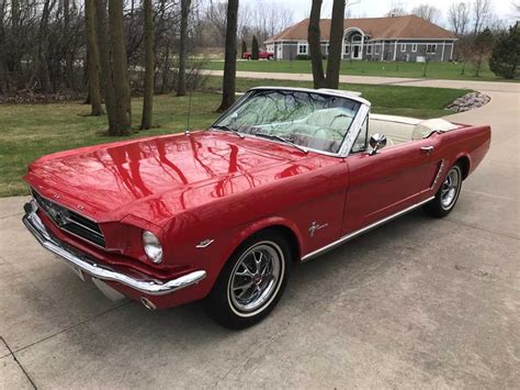 1st gen red 1965 Ford Mustang convertible 289 V8 [SOLD] - MustangCarPlace