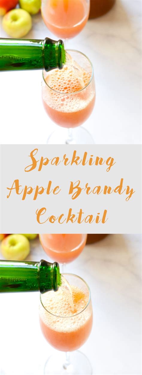 Sparkling Apple Brandy Cocktail - My Modern Cookery