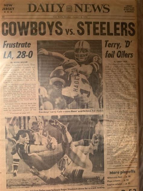 Super Bowl 1979 Dallas Cowboys and Pittsburgh Steelers NFL - Etsy