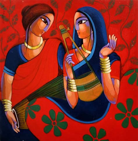 Buy Baul-3 Painting with Acrylic on Canvas by Sekhar Roy | IndiGalleria