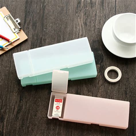 DL A simple pencil box South Korea stationery multifunctional storage pen stationery box ...