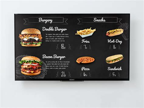 Fast Food Menu Board Design