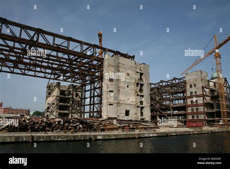 remains of Palace of the Republic Palast der Republik during demolition Berlin Germany May 2008 ...