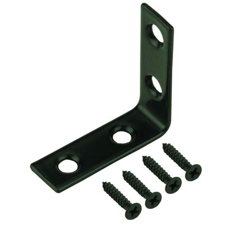 Everbilt 1-1/2 in. Black Corner Brace (4-Pack)-20287 - The Home Depot