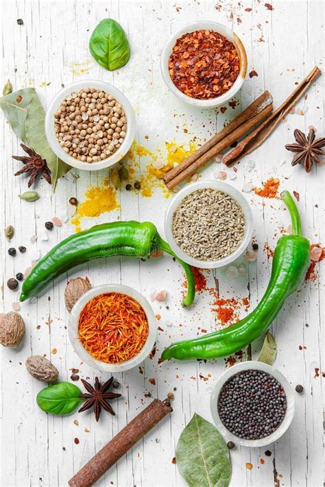 Diversity of Oriental Spices Stock Photo - Image of condiment, pepper ...