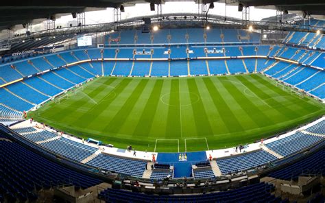 Télécharger fonds d'écran Etihad Stadium, football vert de la pelouse ...