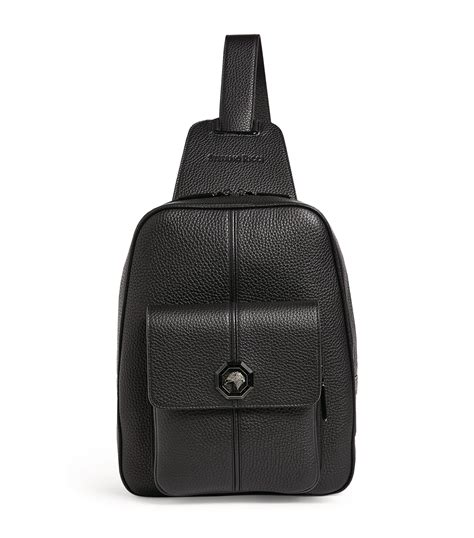 Stefano Ricci black Leather Sling Backpack | Harrods UK