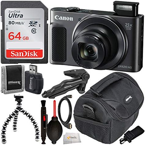 Canon PowerShot SX620 HS Digital Camera (Black) with Essential ...