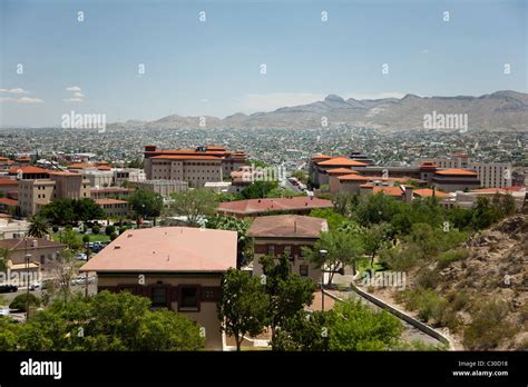 Overlooking the campus of The University of Texas at El Paso or UTEP ...