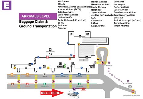 Terminal E Logan Airport Map